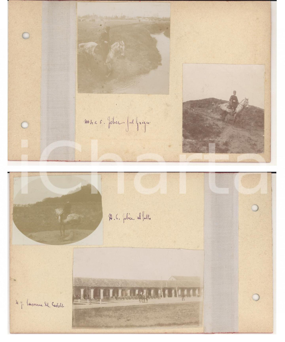 Fotografia d epoca originale 1898 AREA DI PAVIA Caserma del Castello  Ufficiale a cavallo  Lotto 2 foto 1