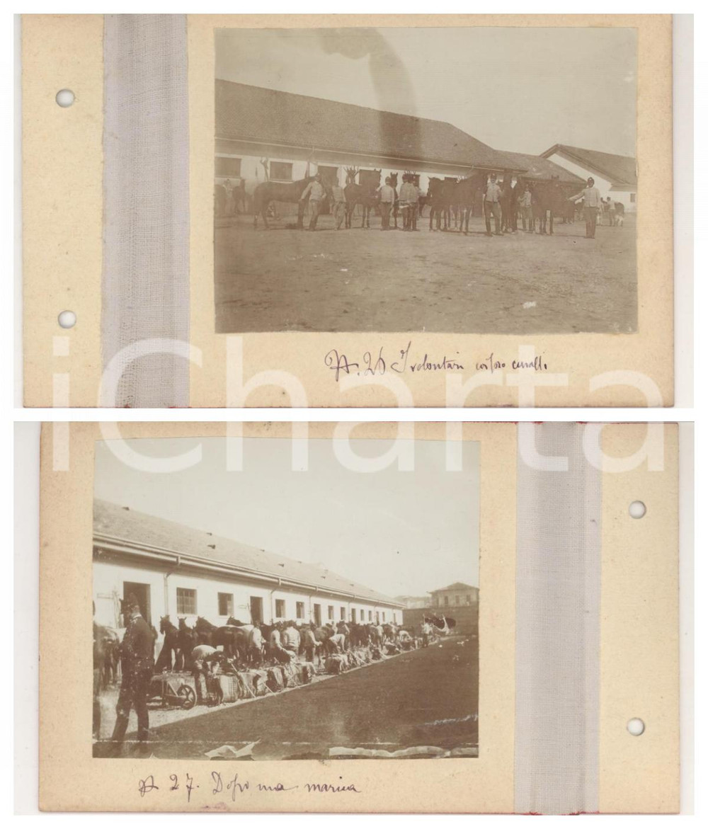 Fotografia d epoca originale 1898 LOMBARDIA Volontari Reggimenti CAVALLERIA in caserma  MLotto 2 foto 1