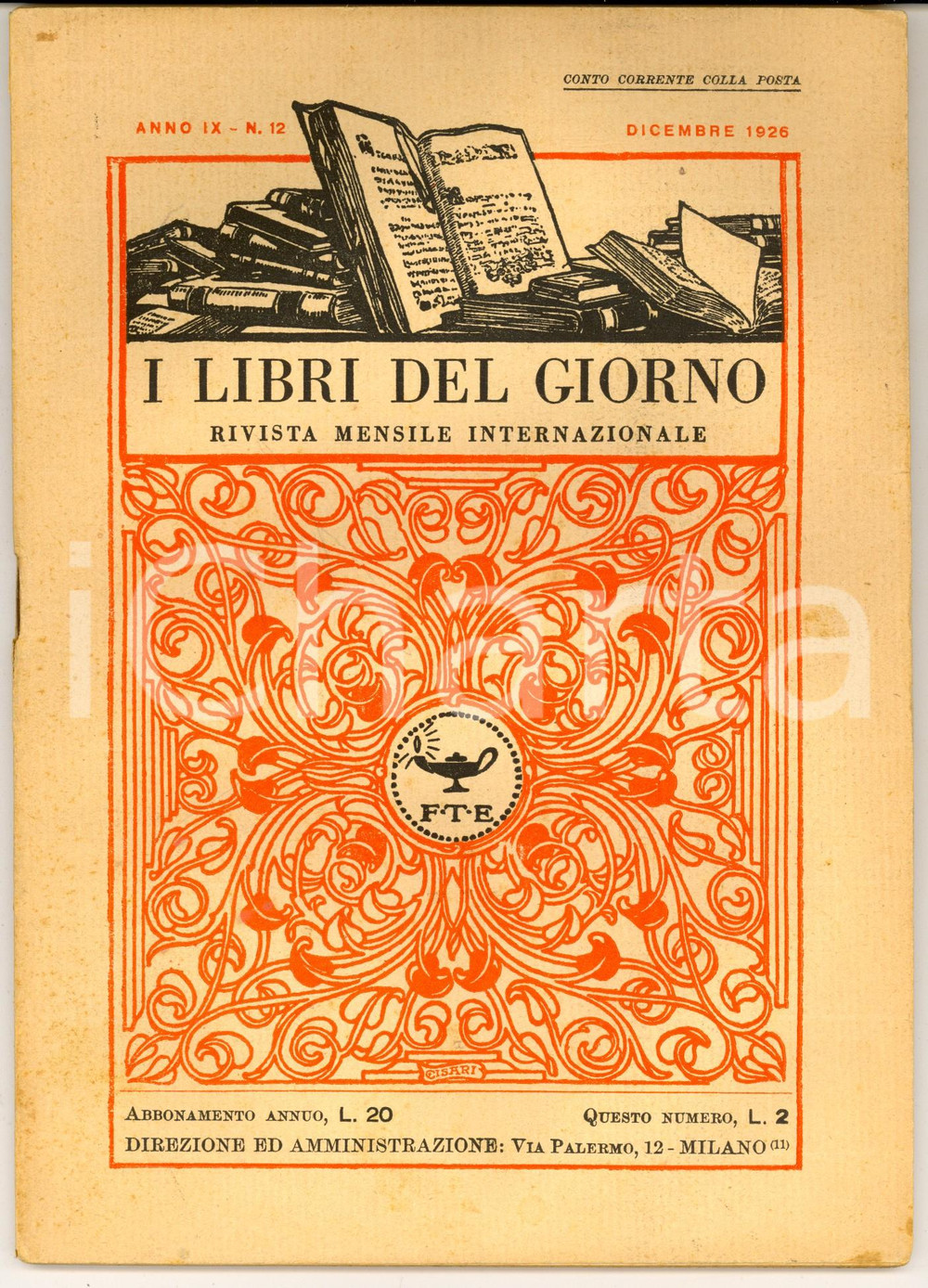 Giornale, rivista storica 1926 I LIBRI DEL GIORNO Milano d ieri  Luigi Dami  Henryk Sienkiewicz Rivista 1