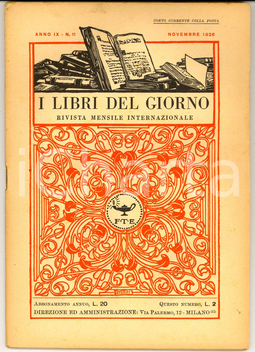 Giornale, rivista storica 1926 I LIBRI DEL GIORNO EreditÃ  Eleonora Duse  La Cina insanguinata  Rivista 1