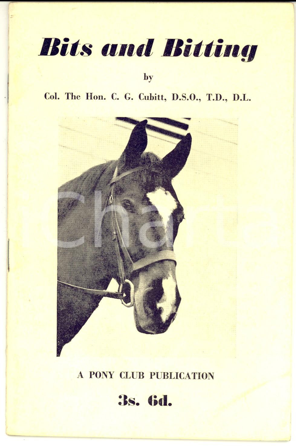 Libro, pubblicazione d epoca 1970 C. G. CUBITT Bits and bitting  PONY CLUB Film strip book nÂ° 8 30 pp. 1