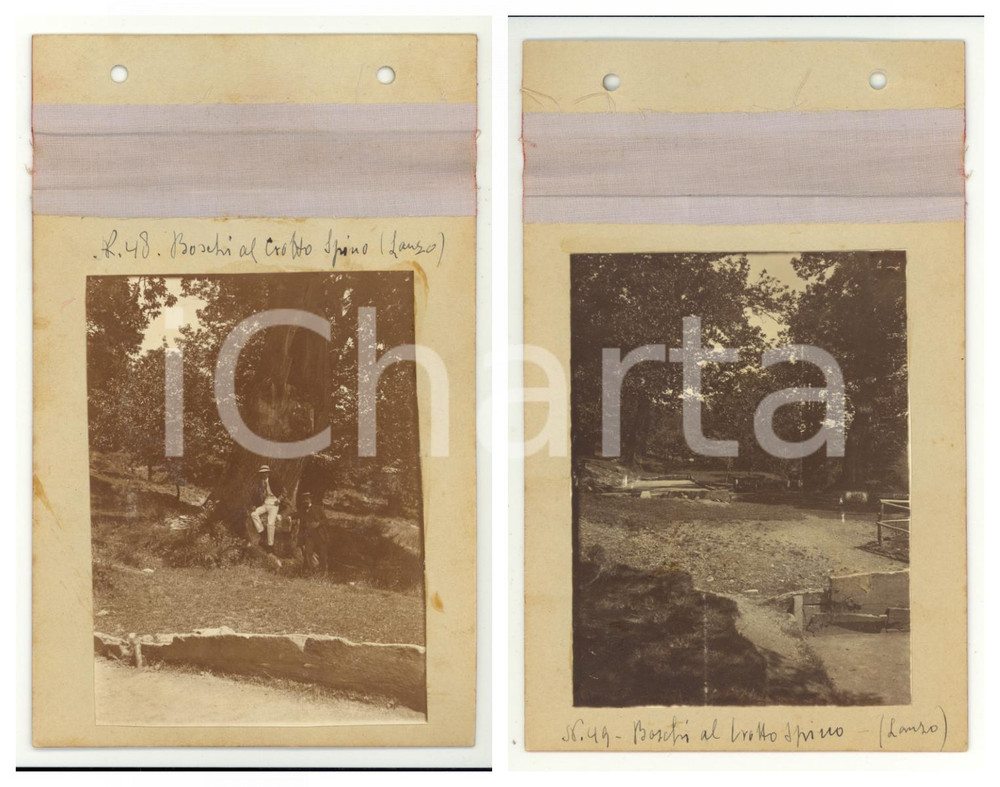 Fotografia d epoca originale 1905 LANZO D INTELVI Boschi al Crotto SPINO  Lotto 2 foto VINTAGE 1