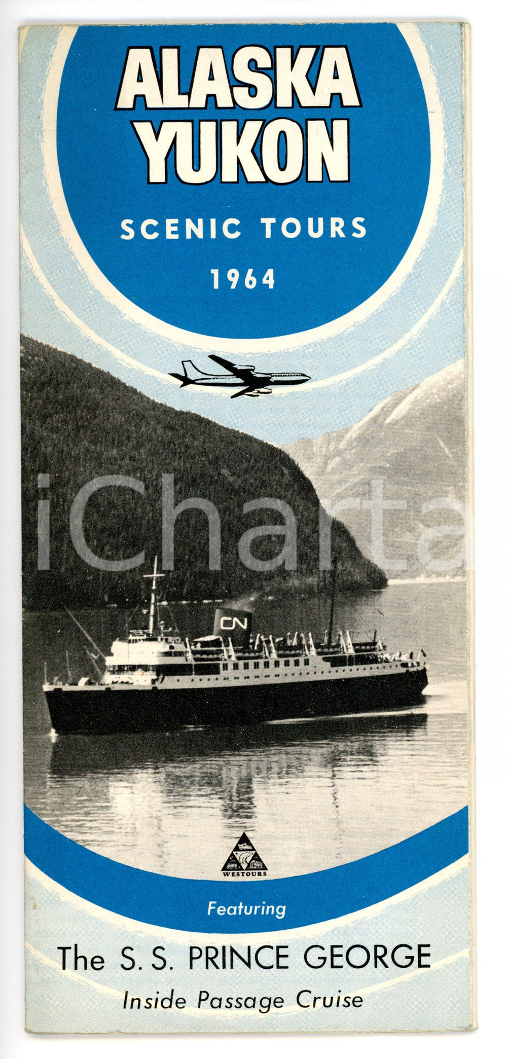 1964 ALASKA YUKON Scenic tours - S. S. Prince George cruise *Pieghevole VINTAGE