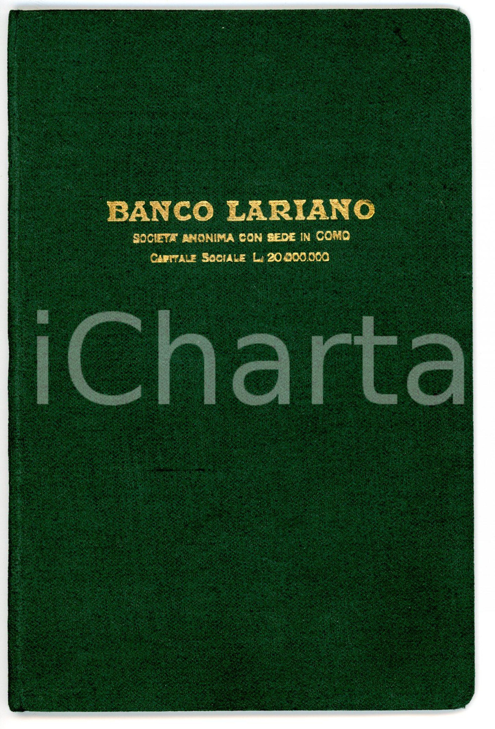 Oggetto da collezione cartaceo 1929 COMO  BANCO LARIANO Libretto di conto corrente  12 pp. 1