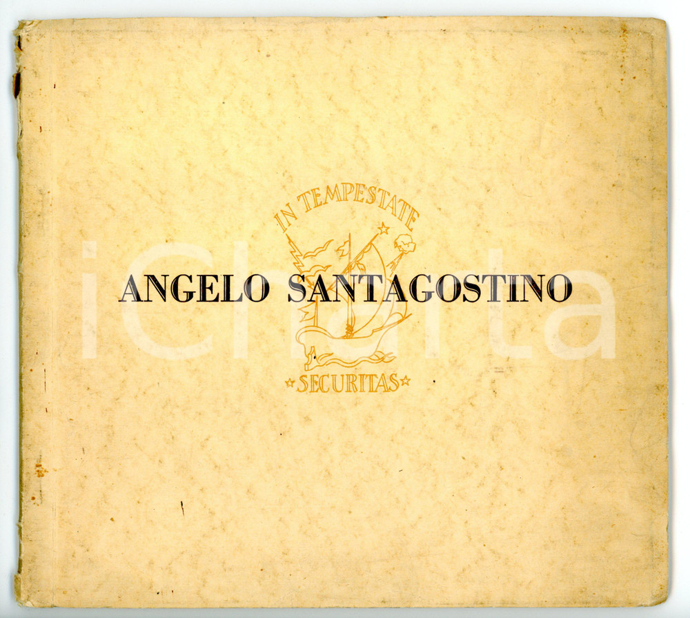 Libro, pubblicazione d epoca 1931 Angelo SANTAGOSTINO Invito alla mostra personale in Galleria Milano 41 pp. 1