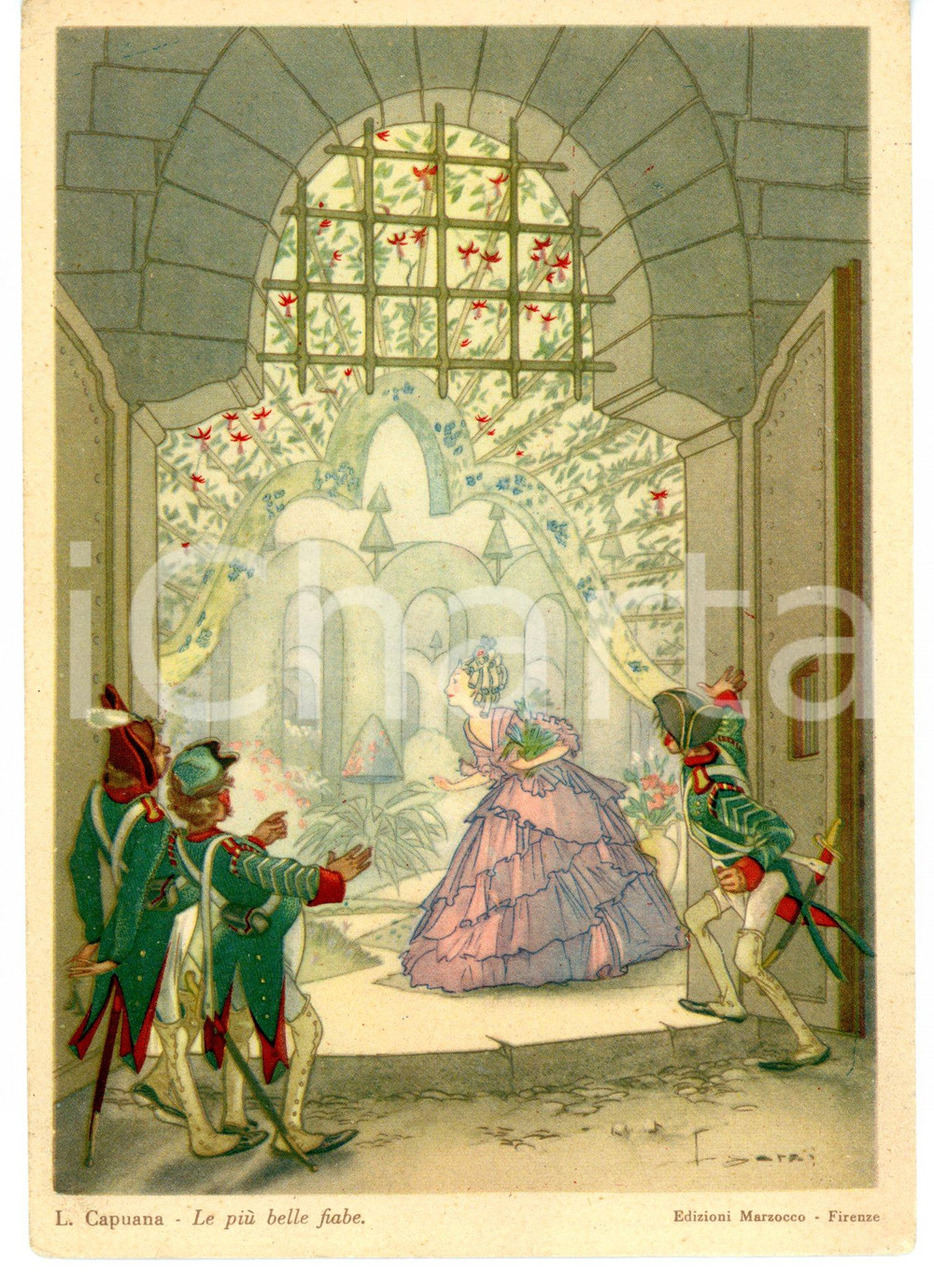 Cartolina originale da collezione 1950 BERGAMO  SALF Cartolina farmaco IPEROVOGEN Illustrazione Fiorenzo FAORZI 1