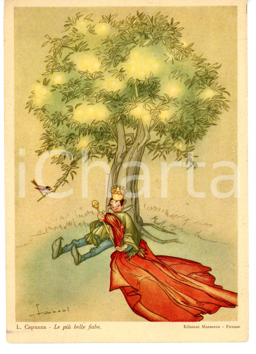 Cartolina originale da collezione 1949 BERGAMO  SALF Cartolina farmaco TEOBROMINA Illustrazione Fiorenzo FAORZI 1