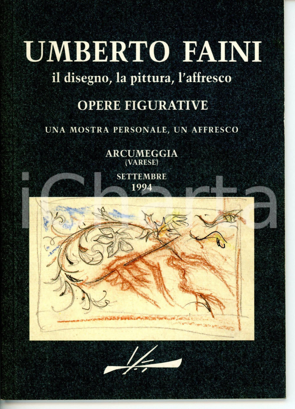 Libro, pubblicazione d epoca 1994 Umberto FAINI Il disegno, la pittura, l affresco Catalogo della mostra 1
