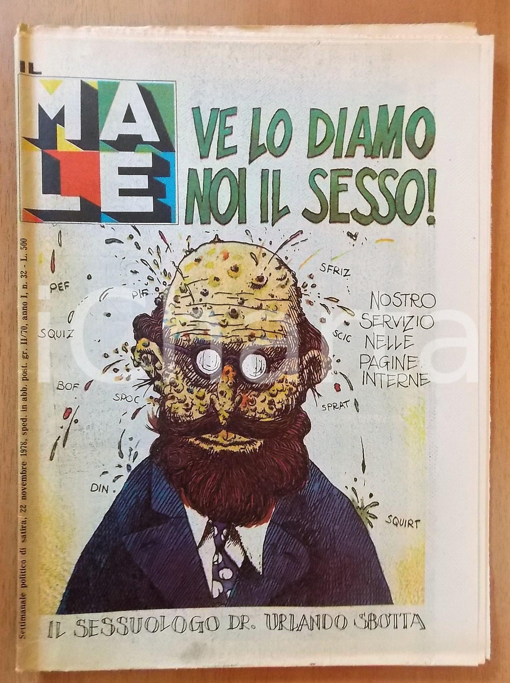 Giornale, rivista storica 1978 IL MALE Ve lo diamo noi il sesso!  Rivista satirica Anno I nÂ° 32 1
