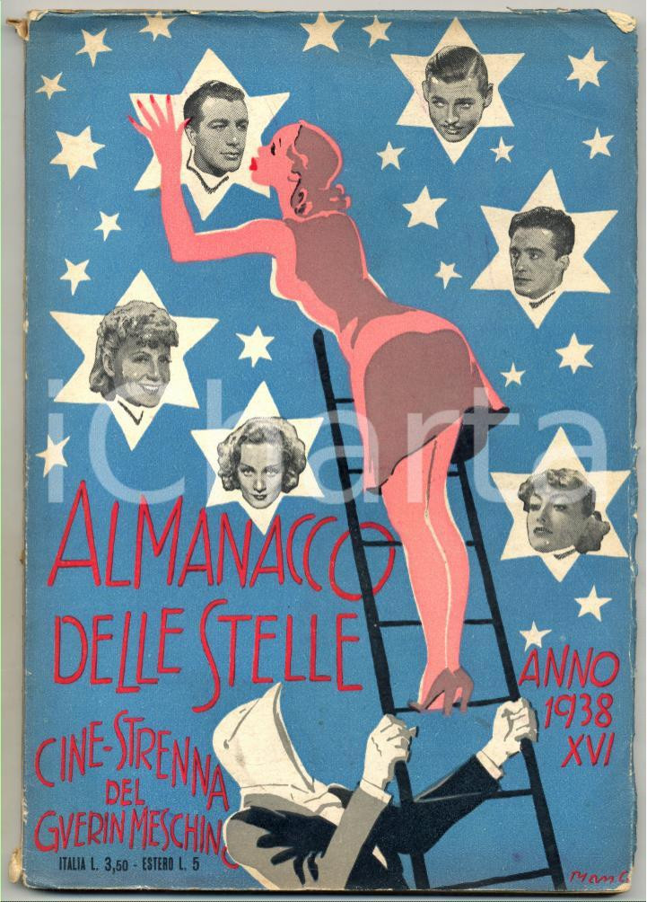 Libro, pubblicazione d epoca 1938 GUERIN MESCHINO Cine strenna  Almanacco delle stelle Periodico ILLUSTRATO 1