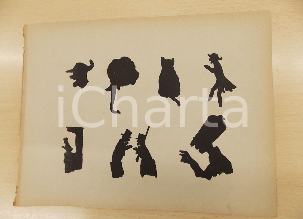 Stampa, bozzetto originale 1880 ca MONTEMERLO Novena 1879  Maschere e ombre cinesi 2 Stampa 32x24 1