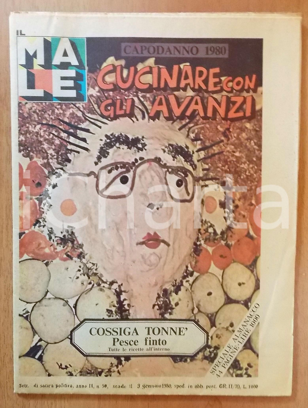 Giornale, rivista storica 1980 IL MALE Francesco Cossiga tonné  Speciale Capodanno Rivista anno II n° 50 1