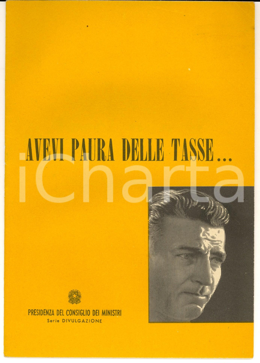 Libro, pubblicazione d epoca 1950 ca Presidenza del Consiglio dei Ministri  Avevi paura delle tasse...16 pp. 1