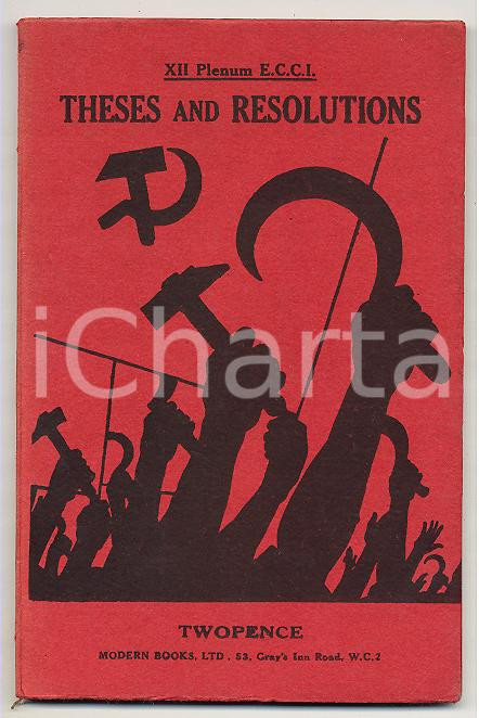 Libro, pubblicazione d epoca 1967 XII Plenum ECCI Theses and resolutions Copia anastatica ed. FELTRINELLI 1