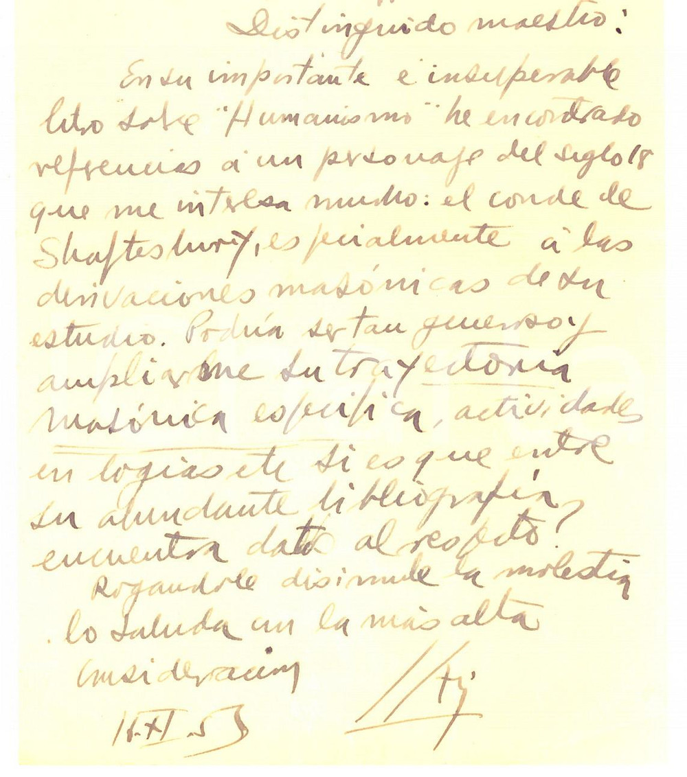 Autografo originale 1953 BUENOS AIRES Lettera dr. Esteban ETKIN per libro ricevuto  Autografo 1