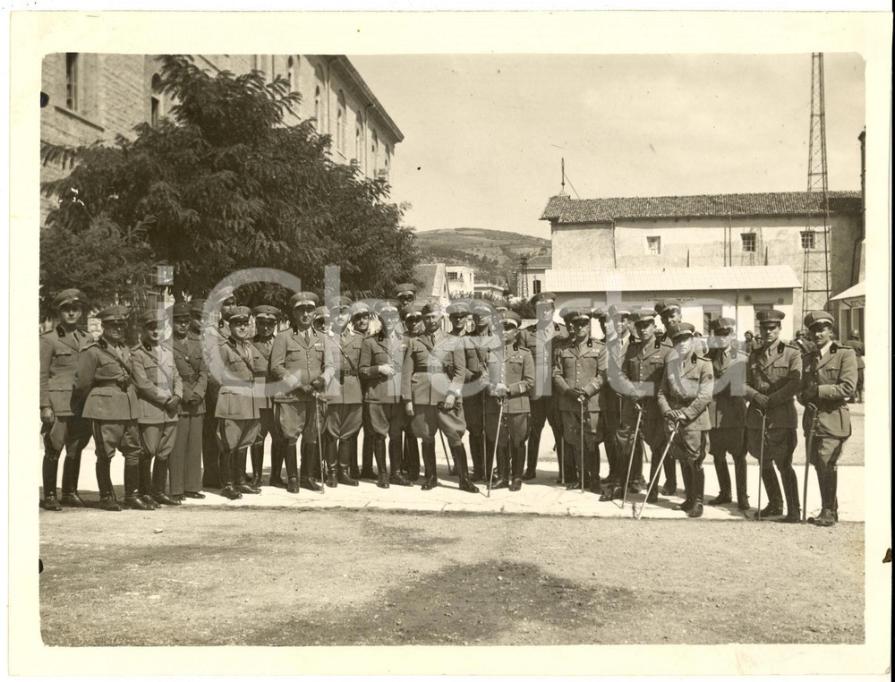 Fotografia d epoca originale 1940 WW2 REGIO ESERCITO POTENZA Giuramento allievi ufficiali di ARTIGLIERIA Foto 1