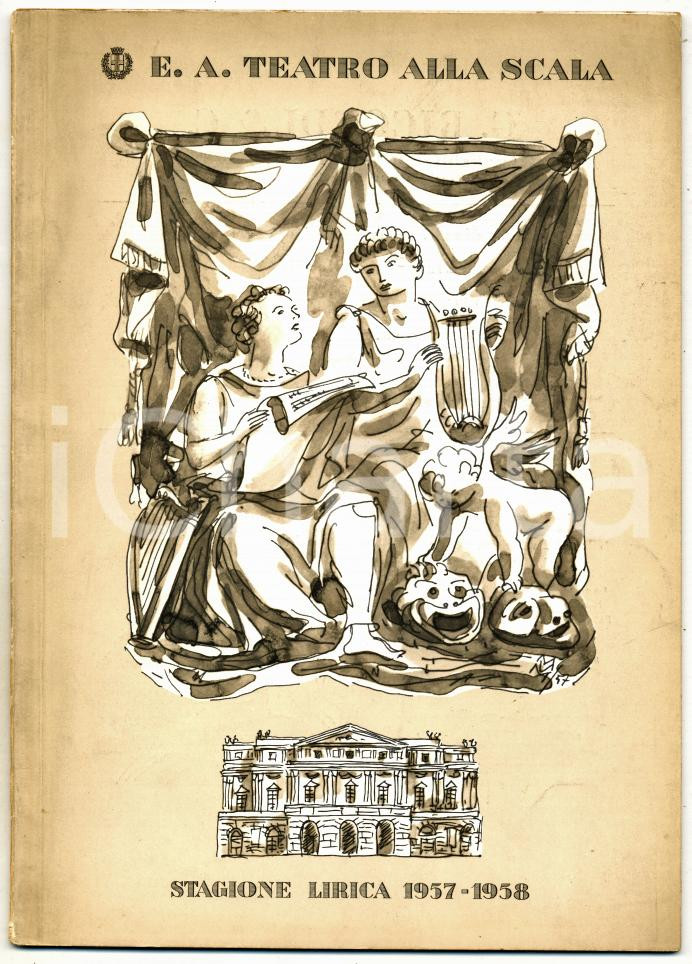 Materiale pubblicitario d’epoca 1958 MILANO TEATRO ALLA SCALA Omaggio a Igor STRAVINSKIJ  Programma di sala 1
