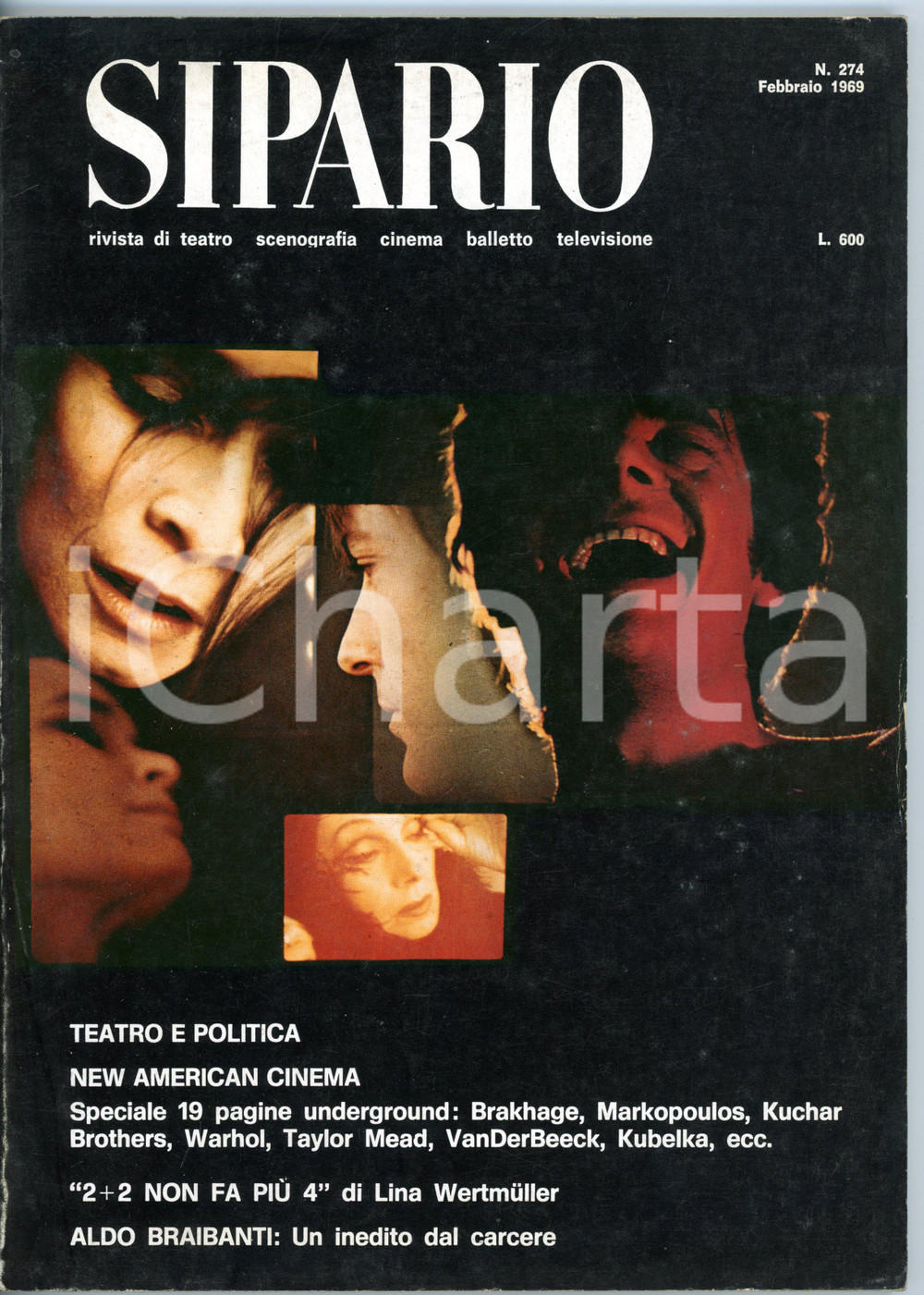 Giornale, rivista storica 1969 SIPARIO Lina WERTMULLER 2+2 non fa piÃ¹ 4  Rivista VINTAGE nÂ° 274 1