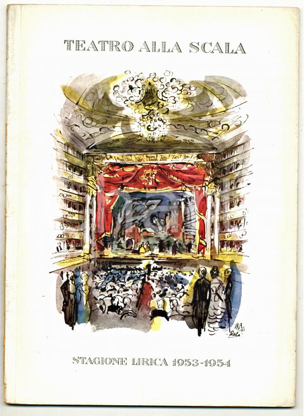 Materiale pubblicitario d’epoca 1953 MILANO  TEATRO ALLA SCALA Programma di sala GIOVANNA D ARCO AL ROGO 1