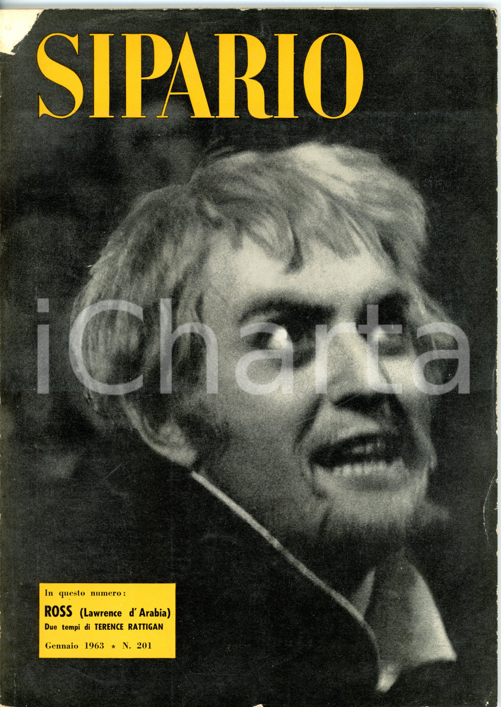 Giornale, rivista storica 1963 SIPARIO Terence RATTIGAN Ross Laurence d Arabia  Rivista nÂ° 201 1