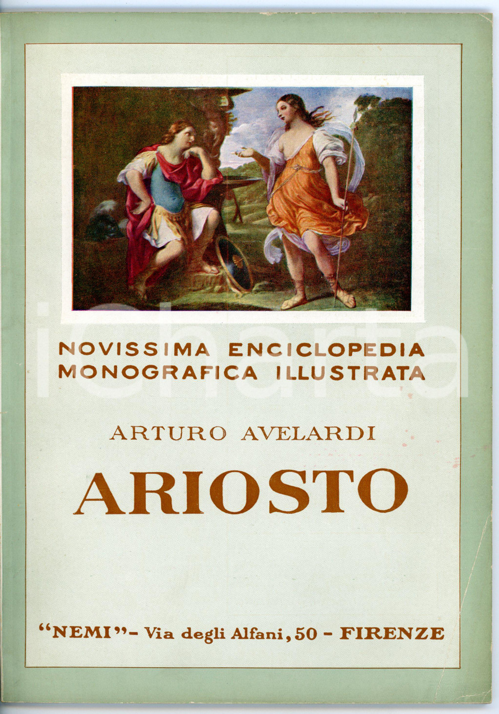 Libro, pubblicazione d epoca 1941 Arturo AVELARDI Ariosto Pubblicazione ILLUSTRATA  Ed. NEMI 64 pp. 1
