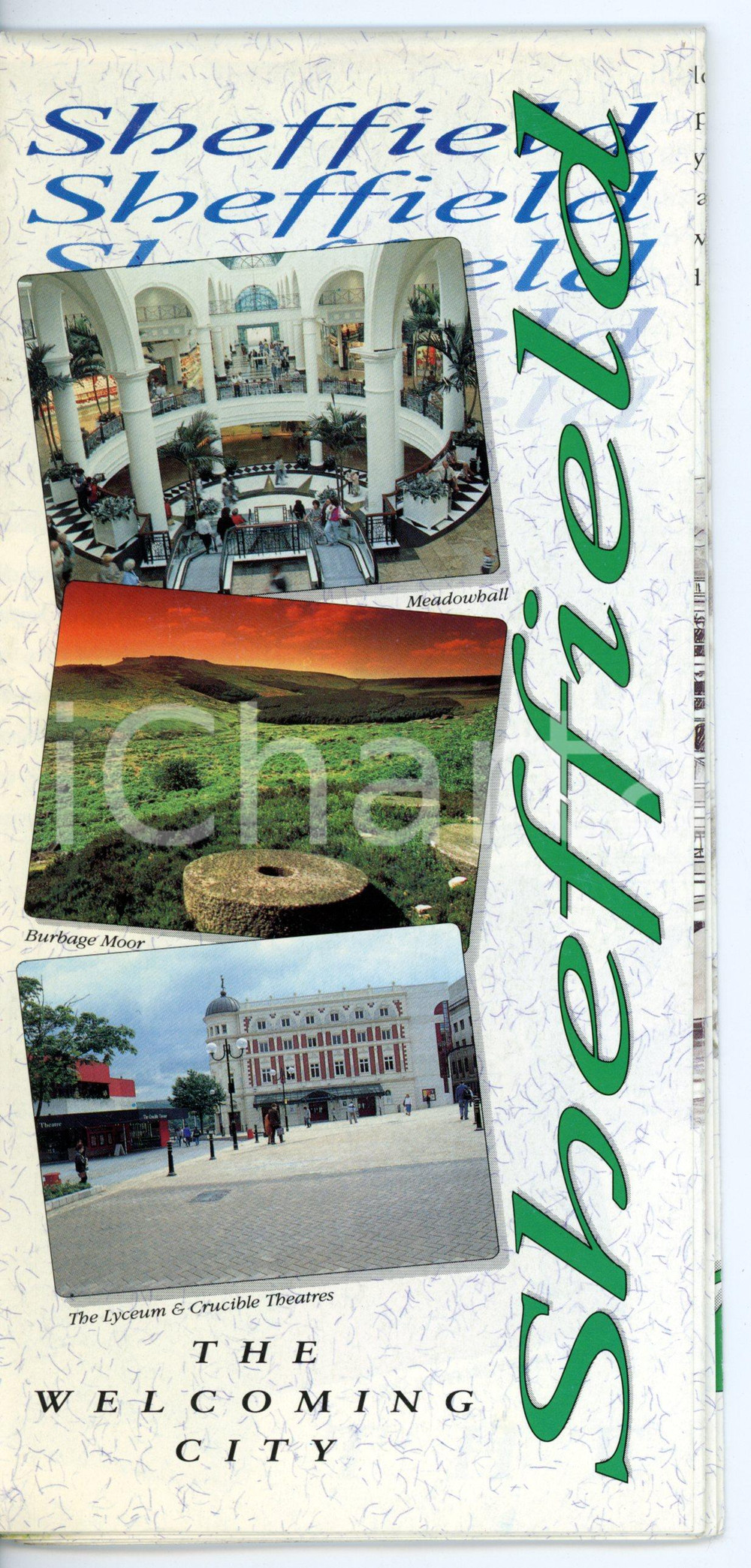 Materiale pubblicitario d’epoca 1980 ca SHEFFIELD The welcoming city Pieghevole turistico ILLUSTRATO 10x21 cm 1
