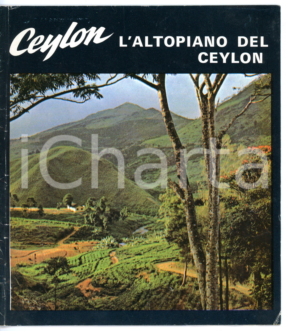 Materiale pubblicitario d’epoca 1970 ca L ALTOPIANO DEL CEYLON Opuscolo ILLUSTRATO a colori  20x23 cm 1