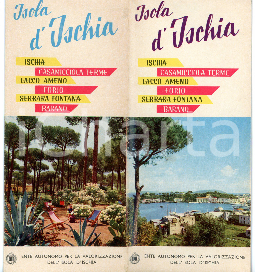 1965 ca ISOLA D'ISCHIA Lacco Ameno - Serrara Fontana - Barano *Pieghevole 