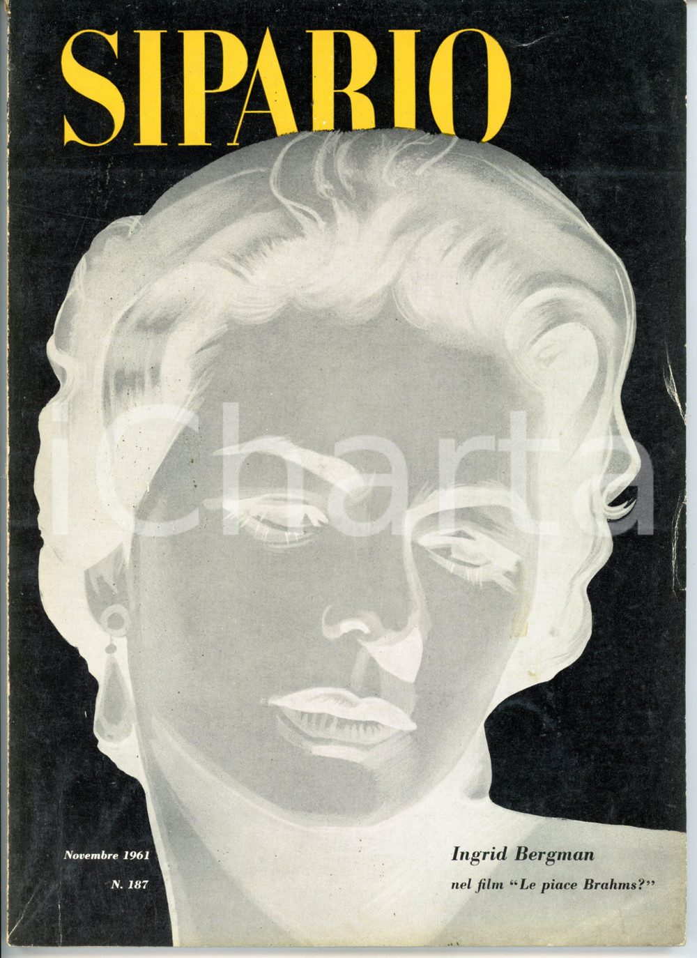 Giornale, rivista storica 1961 SIPARIO Annibale NINCHI L ultima notte di Marlowe  Rivista nÂ° 187 1