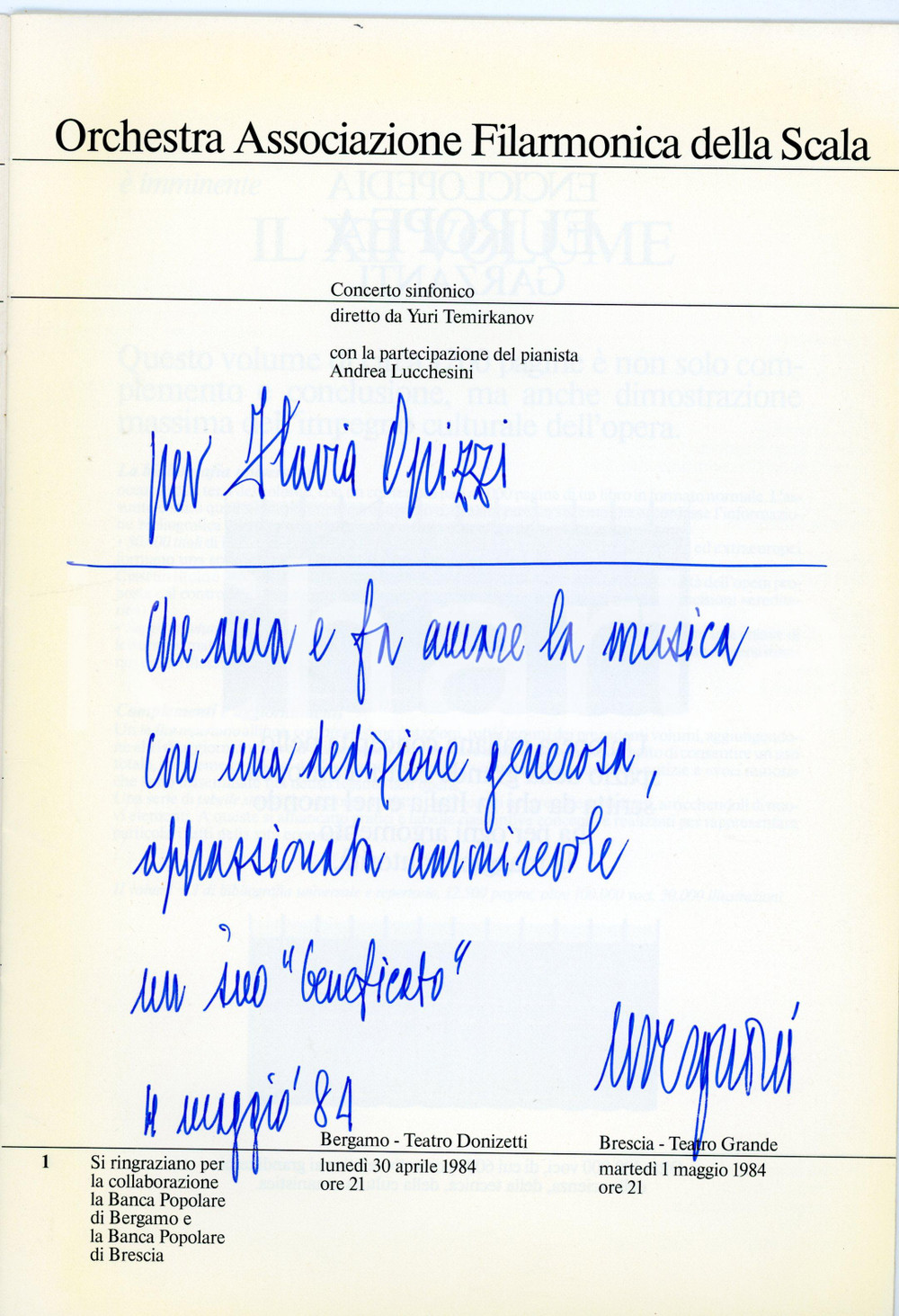 Libro, pubblicazione d epoca 1984 Silvestro SEVERGNINI  CAJKOVSKIJ nell anno della Quarta Sinfonia AUTOGRAFO 1