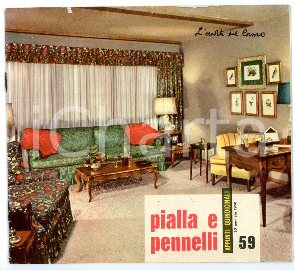 Libro, pubblicazione d epoca 1958 MILANO PIALLA E PENNELLI Appunti quindicinali 59 Pubblicitario ILLUSTRATO 1