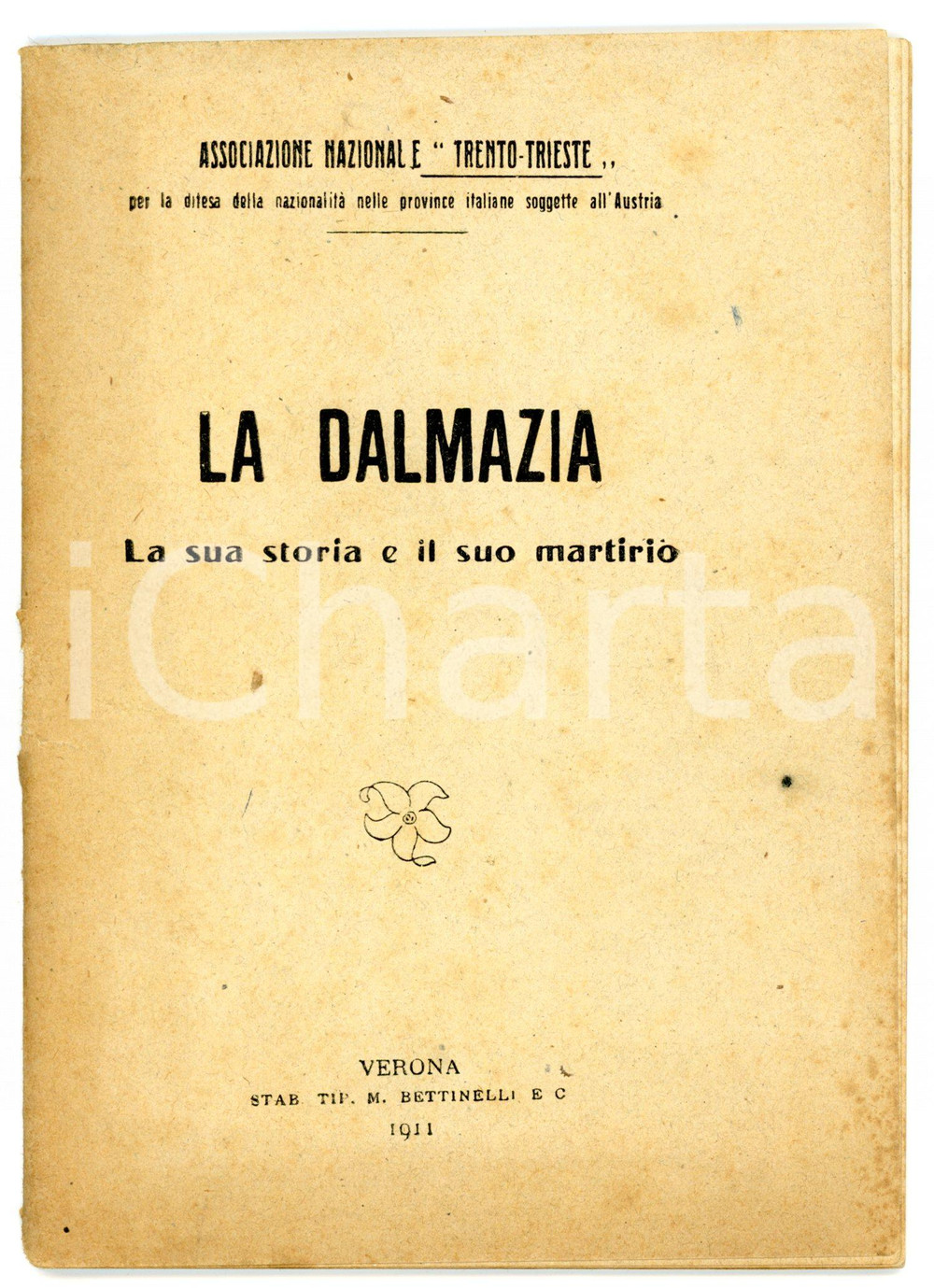 Libro, pubblicazione d epoca 1911 ASSOCIAZIONE TRENTOTRIESTE La Dalmazia / La sua storia e il suo martirio 1