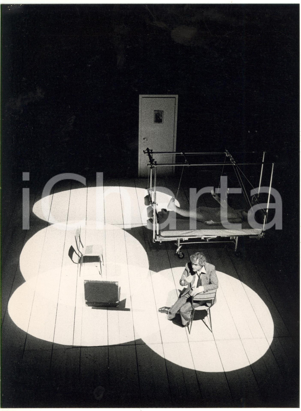 Fotografia d epoca originale 1988 MILANO Piccolo Teatro  Giancarlo DETTORI in Libero  Il tempo stringe 1