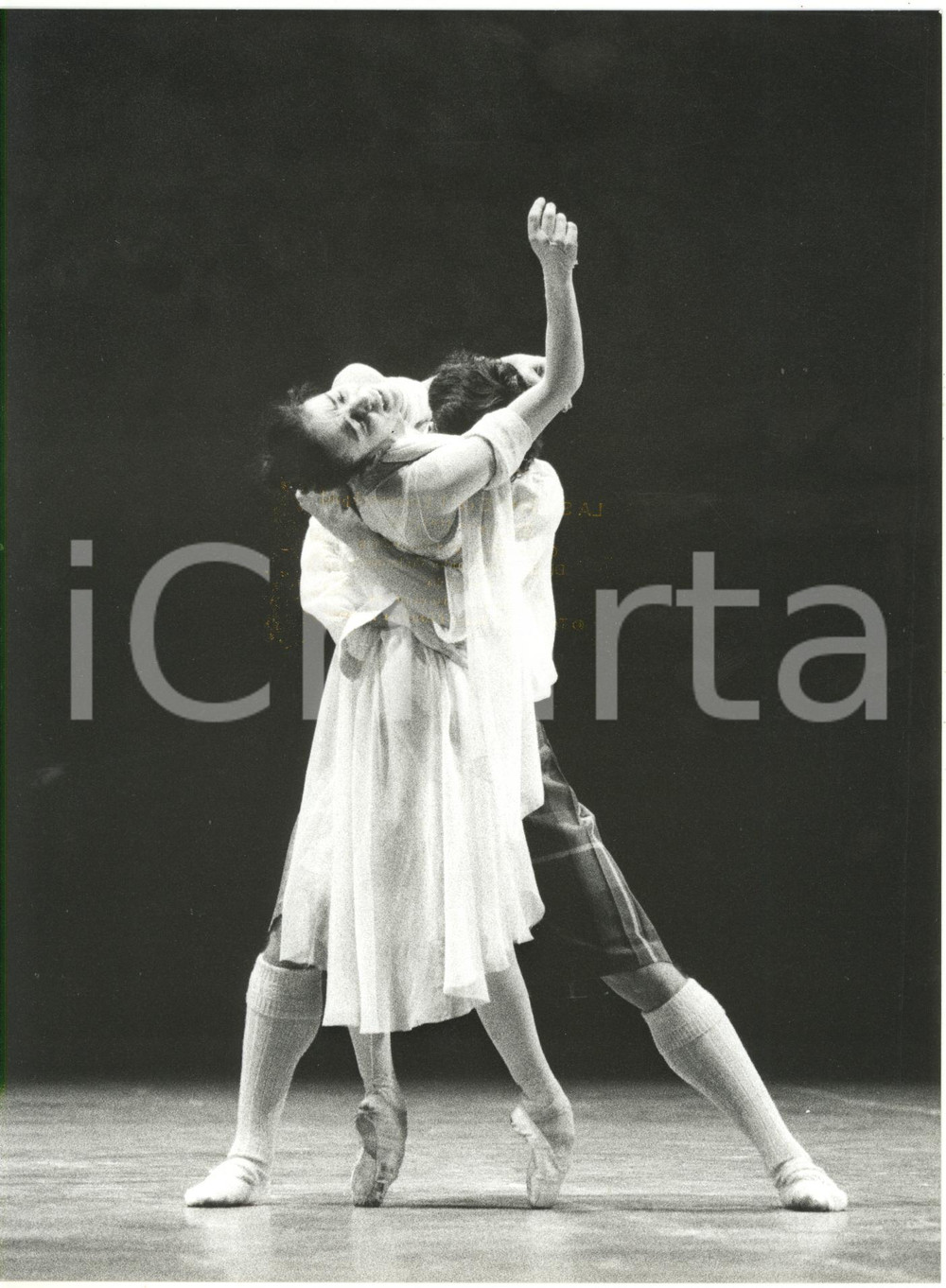 Fotografia d epoca originale 1998 MILANO Teatro alla Scala  Alessandra FERRI Massimo MURRU in La Sylphide 1