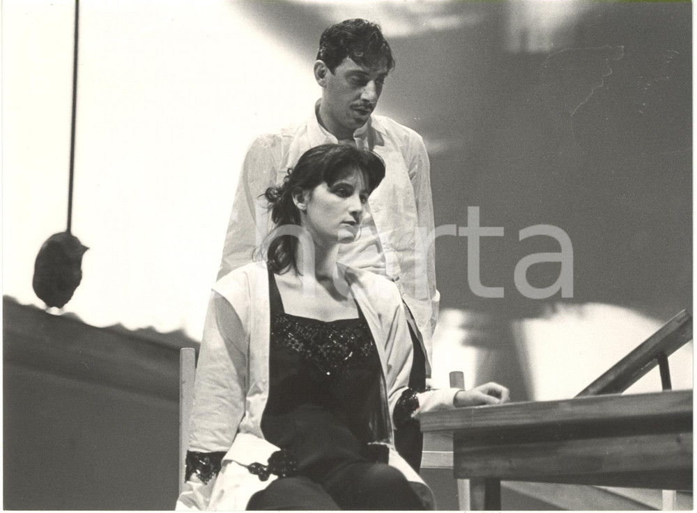 Fotografia d epoca originale 1986 GENOVA TEATRO Sergio CASTELLITTO Margaret MAZZANTINI La Contessina Julie 1