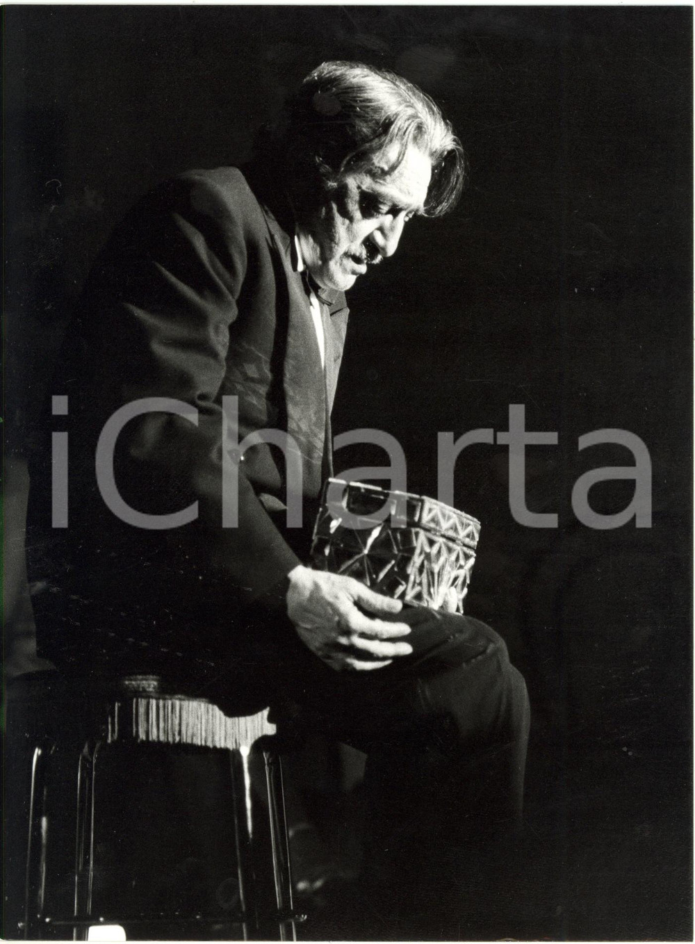 Fotografia d epoca originale 1985 MILANO Piccolo Teatro  Franco PARENTI in La grande magia Foto 18x24 cm 1