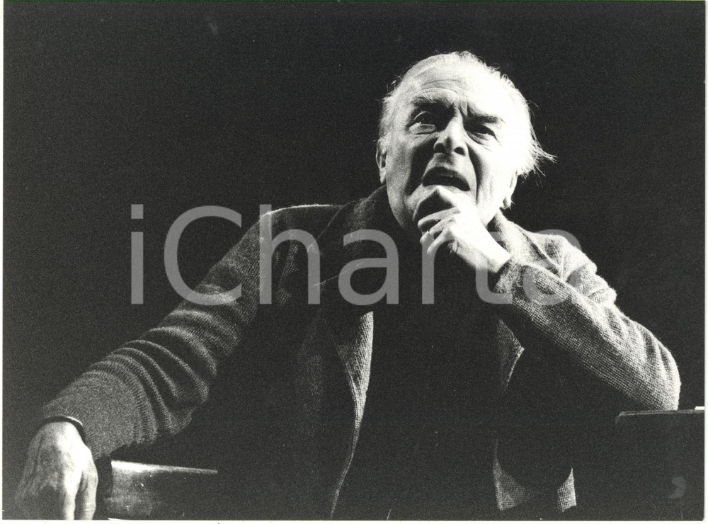 Fotografia d epoca originale 1989 MILANO Piccolo Teatro  Tino CARRARO in Conversazione con la morte  Foto 1