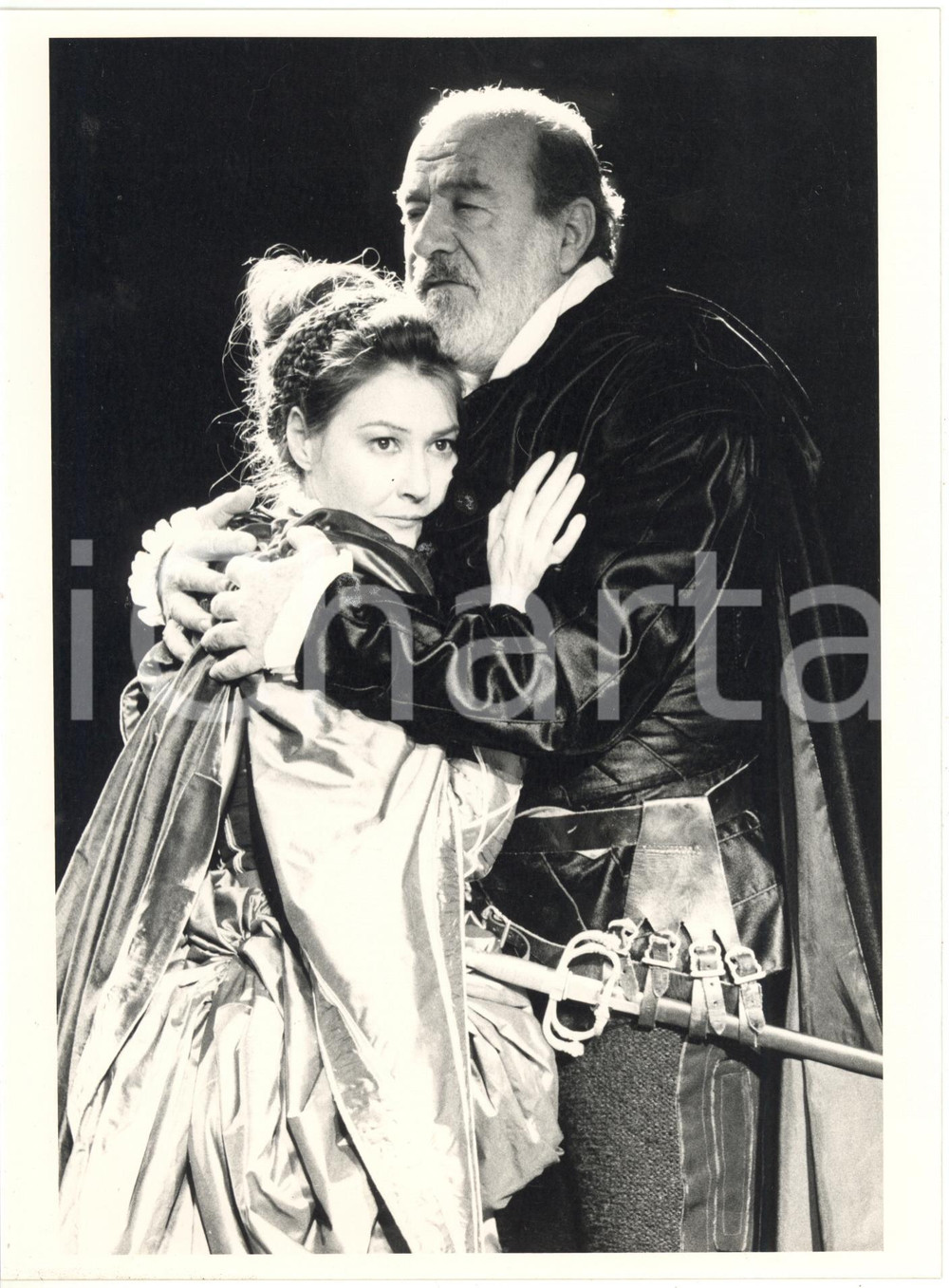 Fotografia d epoca originale 1988 PALERMO Teatro Biondo  Manuela KUSTERMANN Ivo GARRANI in La vita è sogno 1
