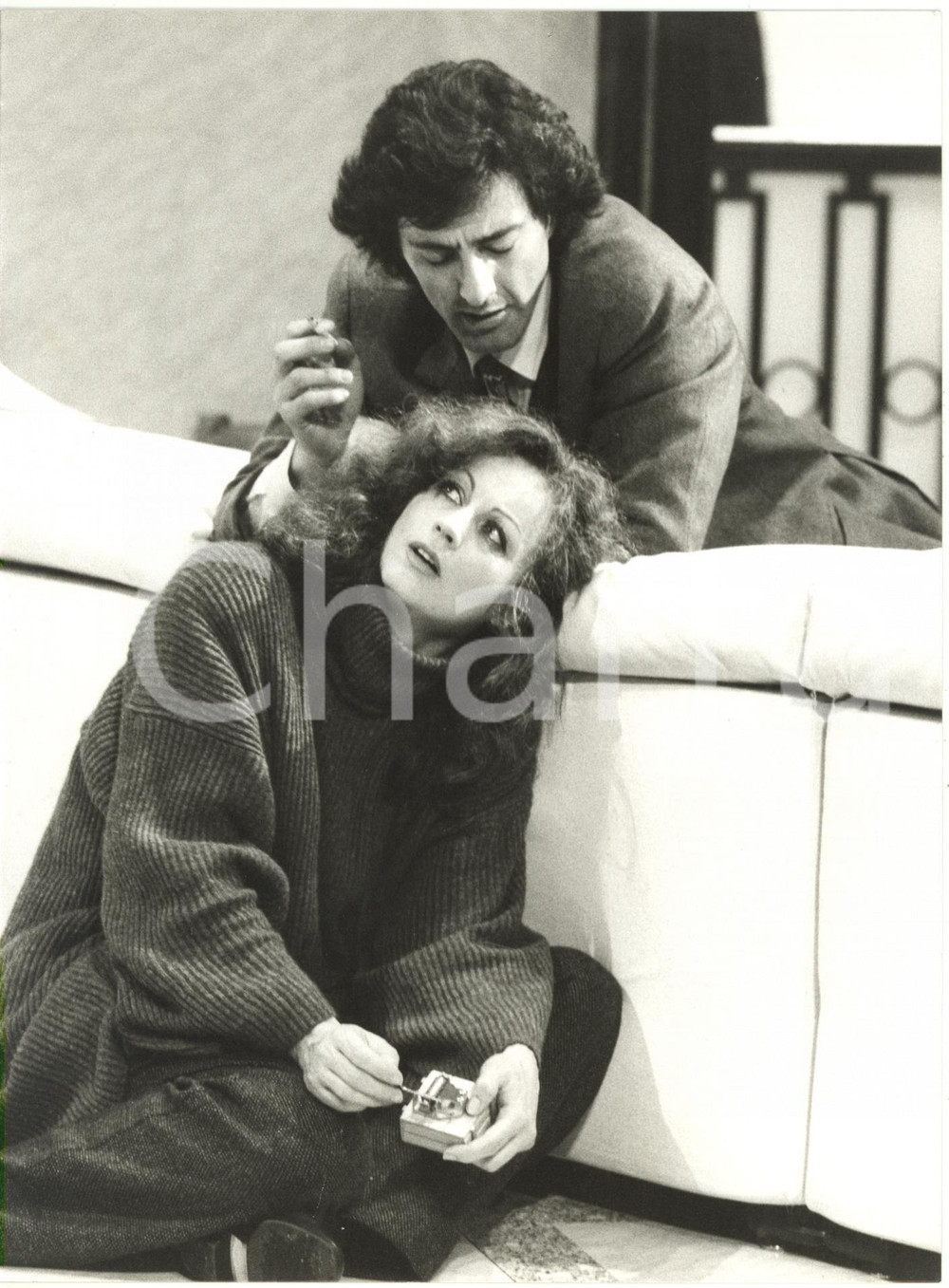 Fotografia d epoca originale 1986 GENOVA Teatro Stabile  Andrea JONASSON Luca BARBARESCHI Suzanna Andler 1