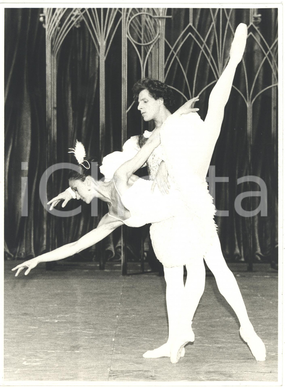 Fotografia d epoca originale 1984 ROMA BALLETTO  Gabriella TESSITORE e Luigi MARTELLETTA in Raymonda Foto 1