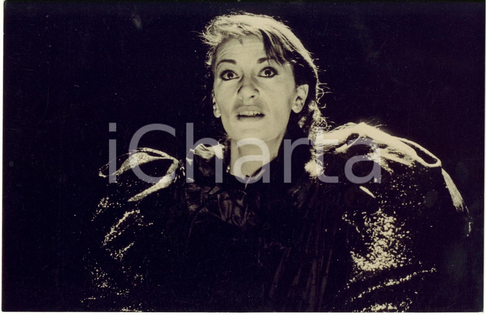 Fotografia d epoca originale 1988 TEATRO  Elizabeth MACOCCO in Callas  Ritratto Foto 20x13 cm 1