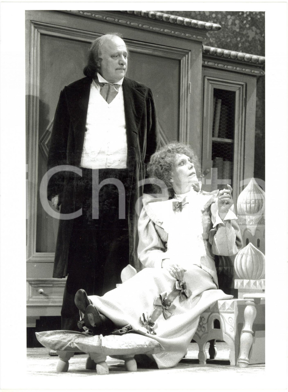 Fotografia d epoca originale 1995 ROMA TEATRO  Viviana TONIOLO e Attilio CORSINI Il giardino dei ciliegi 1