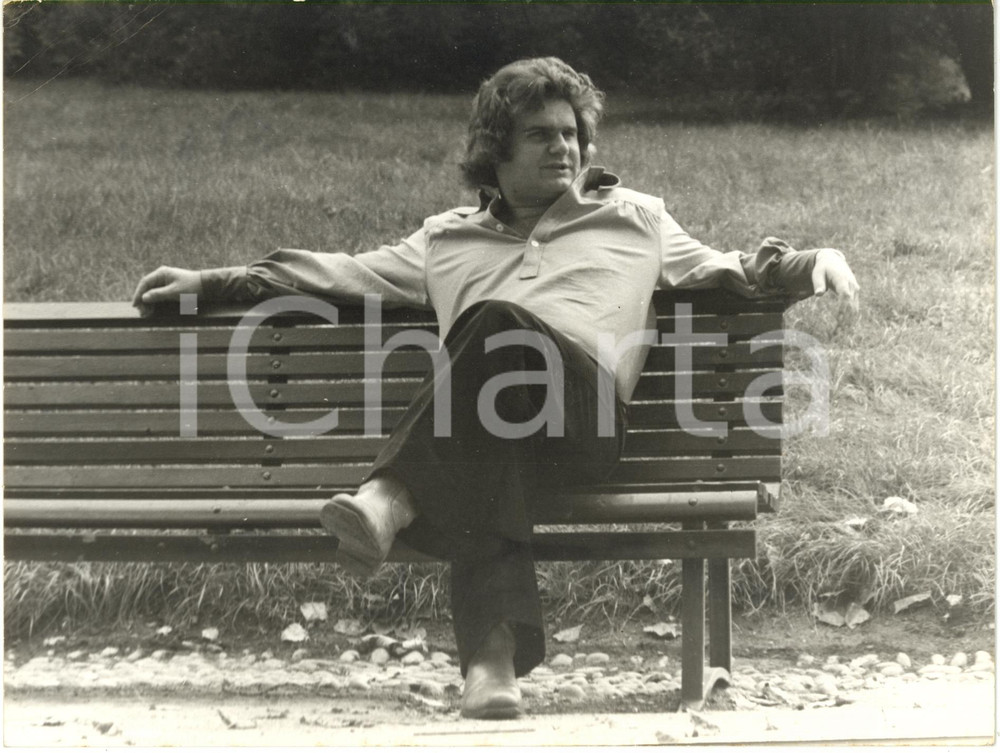Fotografia d epoca originale 1975 ca MUSICA  Jacky JAMES  Ritratto del cantante Foto VINTAGE 24x18 cm 1