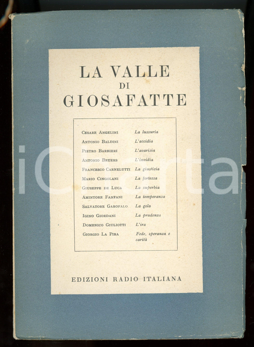 Giornale, rivista storica 1950 LA VALLE DI GIOSAFATTE Peccati capitali e virtÃ¹ teologali  RADIO ITALIANA 1