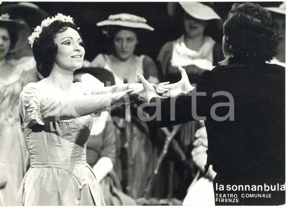 Fotografia d epoca originale 1985 ca FIRENZE Teatro comunale  La sonnambula di Vincenzo BELLINI Foto 1