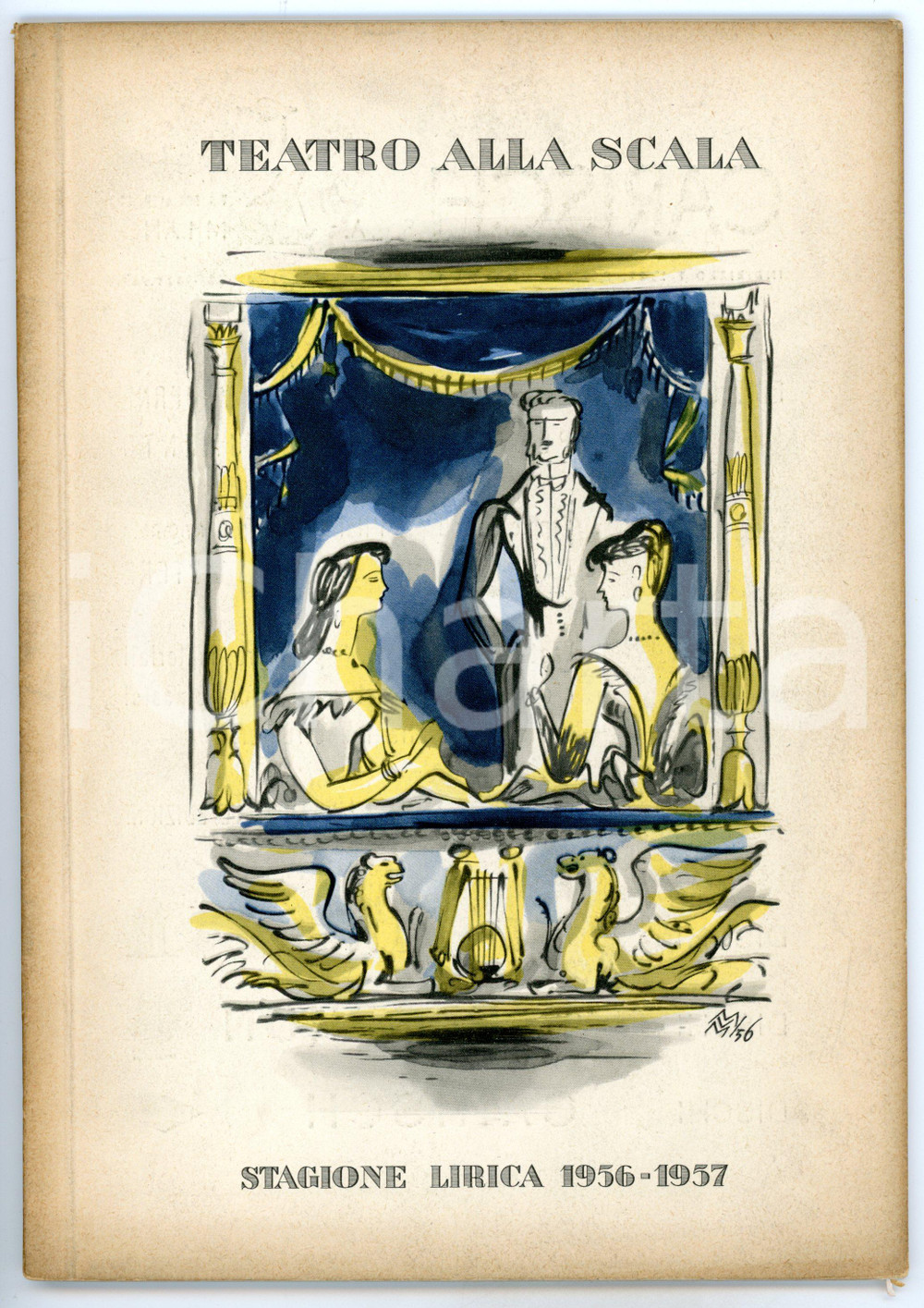 Giornale, rivista storica 1956 MILANO TEATRO ALLA SCALA Stagione lirica 195657 L  angelo di fuoco 33 pp. 1