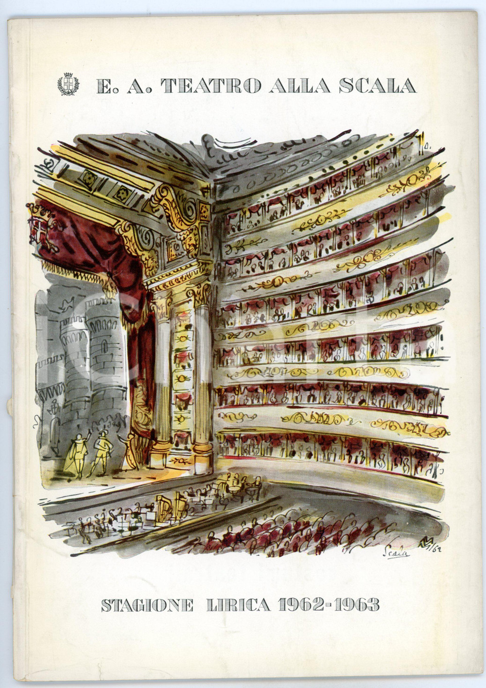 1962 MILANO TEATRO ALLA SCALA Stagione lirica 1962-63 Alan BERG "Lulu" Pubblicazione d'epoca con illustrazioni b/n.CONDIZIONI: FAIR (lieve ingiallimento che interessa tutta la pubblicazione)FORMATO: 17x24 cmPAGINE: 22     originale e autentica 1