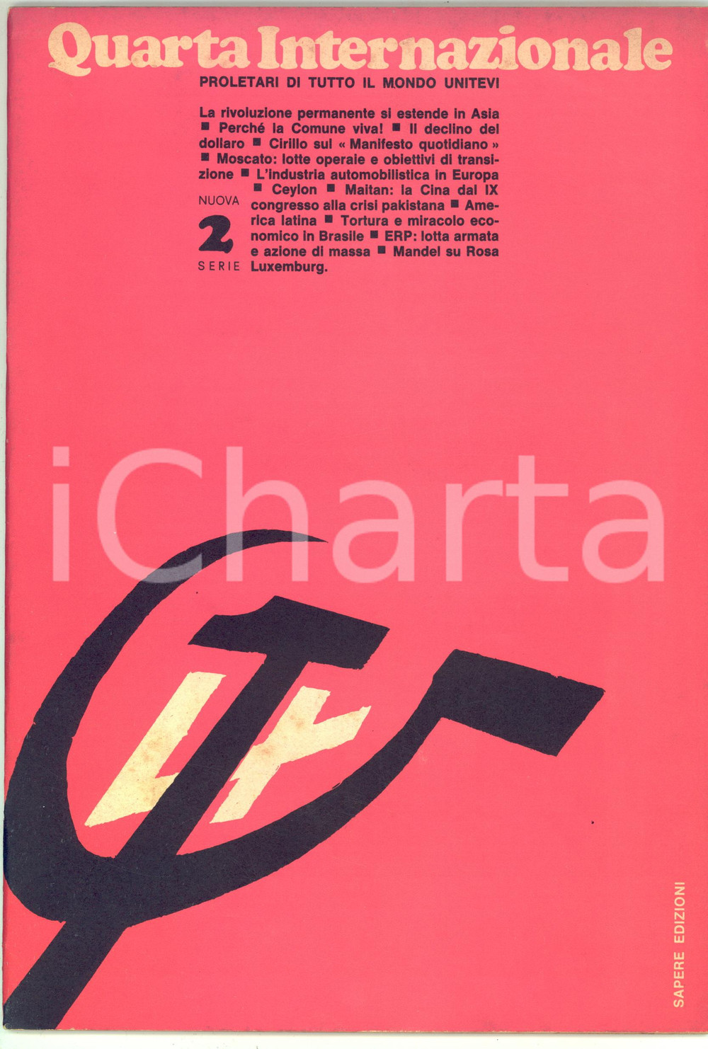 Giornale, rivista storica 1971 QUARTA INTERNAZIONALE Industria automobilistica in Europa Rivista 1