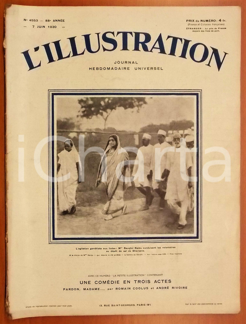 Giornale, rivista storica 1930 L ILLUSTRATION Dans les dÃ©serts de l Asie centrale Rivista anno 88 nÂ° 4553 1