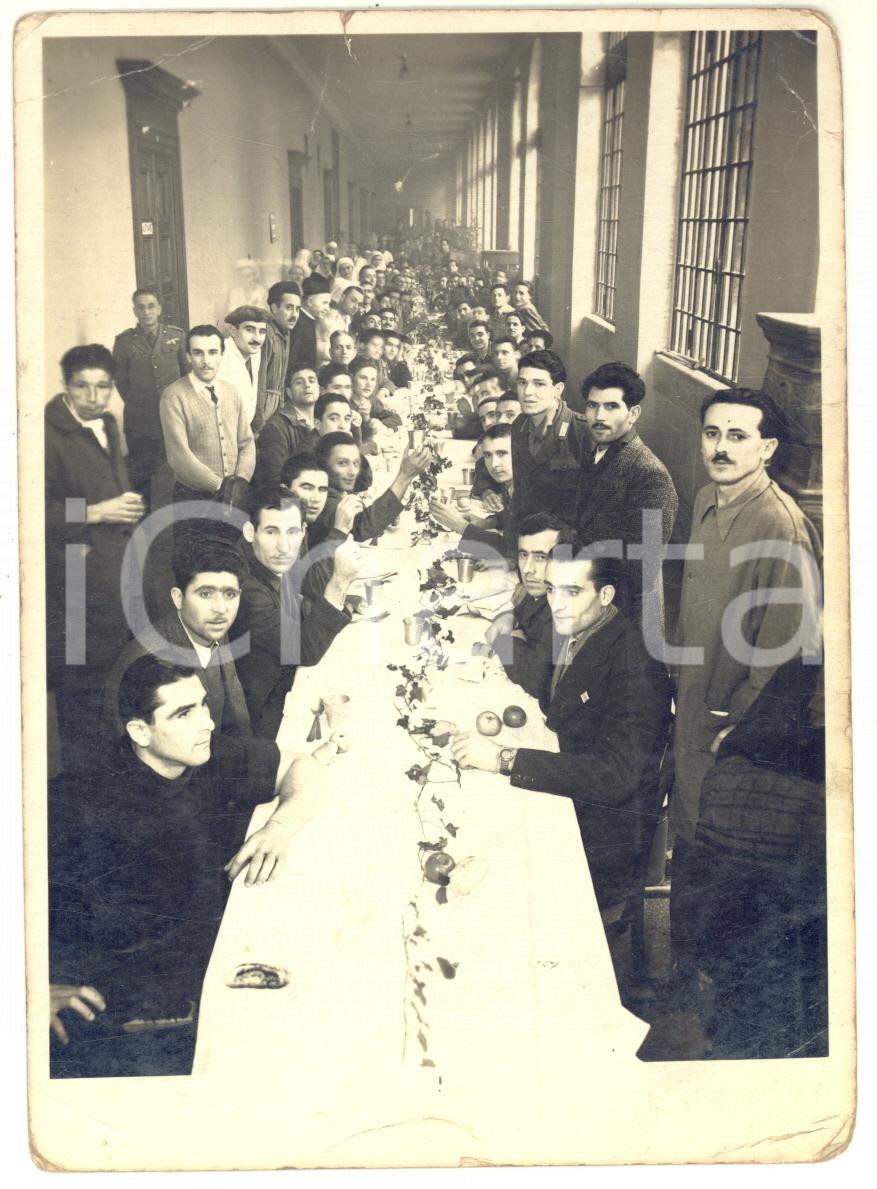 Fotografia d epoca originale Natale 1943 WW2 BOLOGNA Ospedale Militare  Pranzo al Centro mutilati  Foto 1